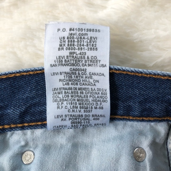 LEVIS • 505 Straight Fit Jeans W33 L30 Dark Stonewash - Picture 12 of 15